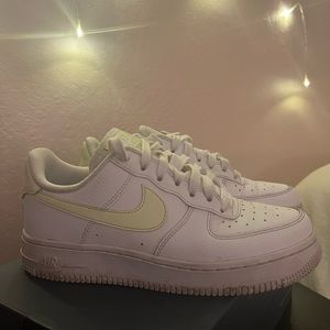 Nike Air Force 1 Lime Green Swoosh